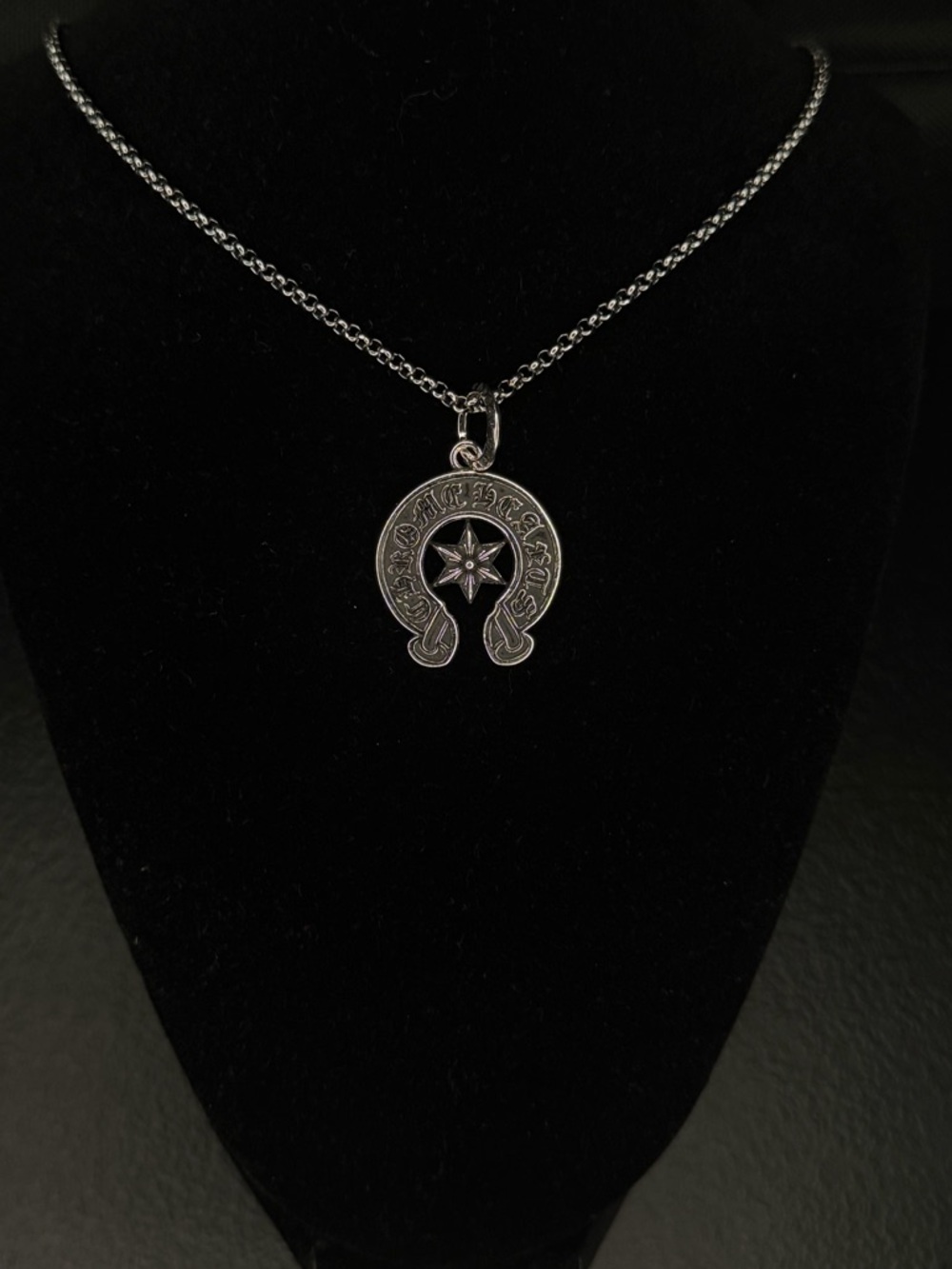 Chrome Hearts Star Horseshoe Tag Unisex Necklace